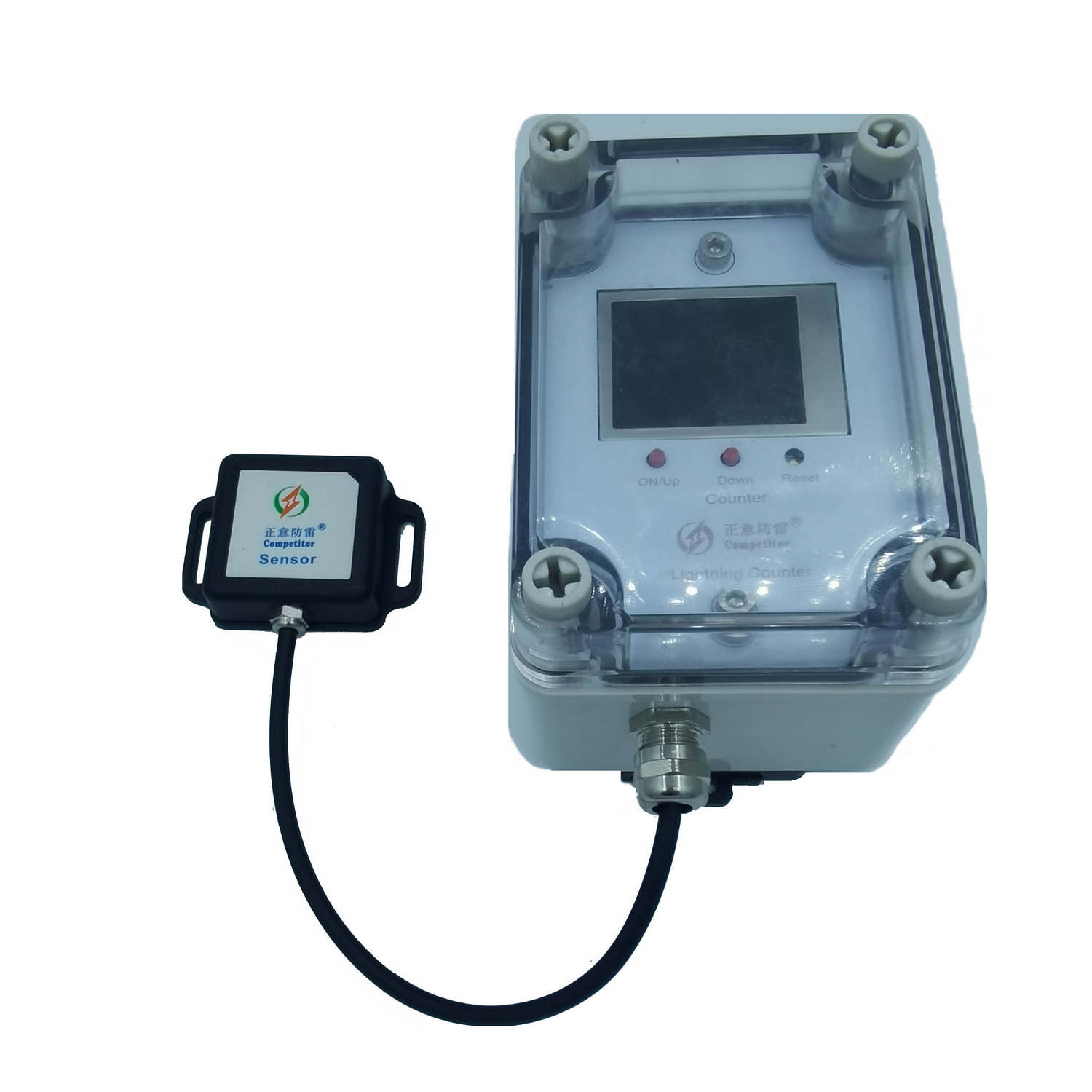 LCD Screen Lightning Monitoring and Counting Device